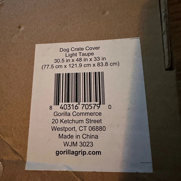 NIB Gorilla Grip Heavy Duty Dog Crate Cover, taupe - Picture 7 of 9